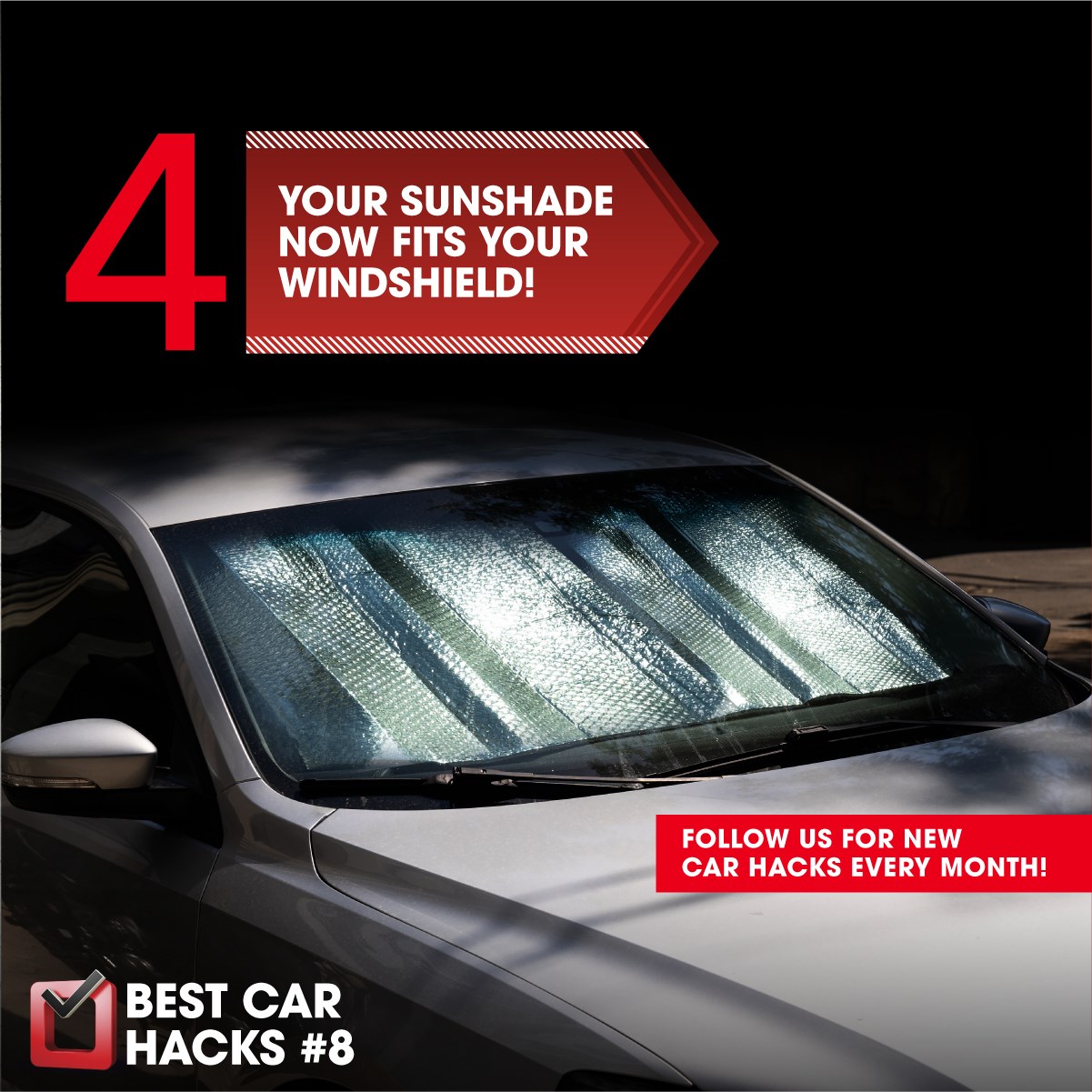 BEST CAR HACKS #8  STOP WRESTLING WITH YOUR SUNSHADE